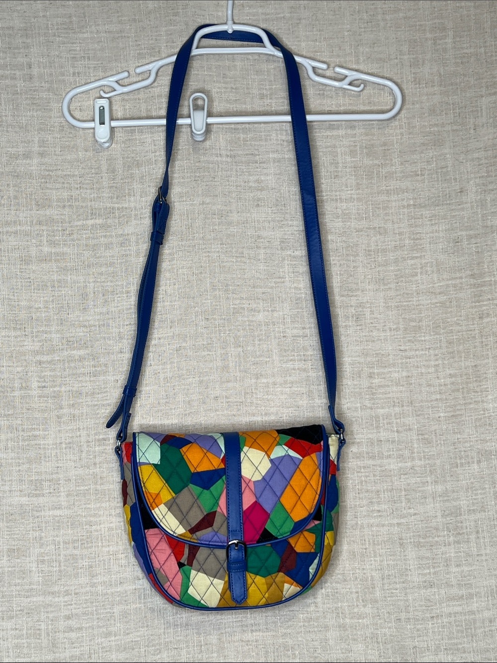 Vera Bradley Slim Saddle Bag in Pop Art